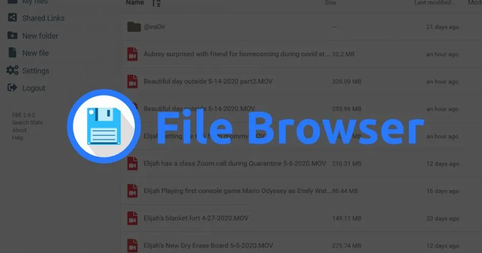 Self hosting a file browser and manager.