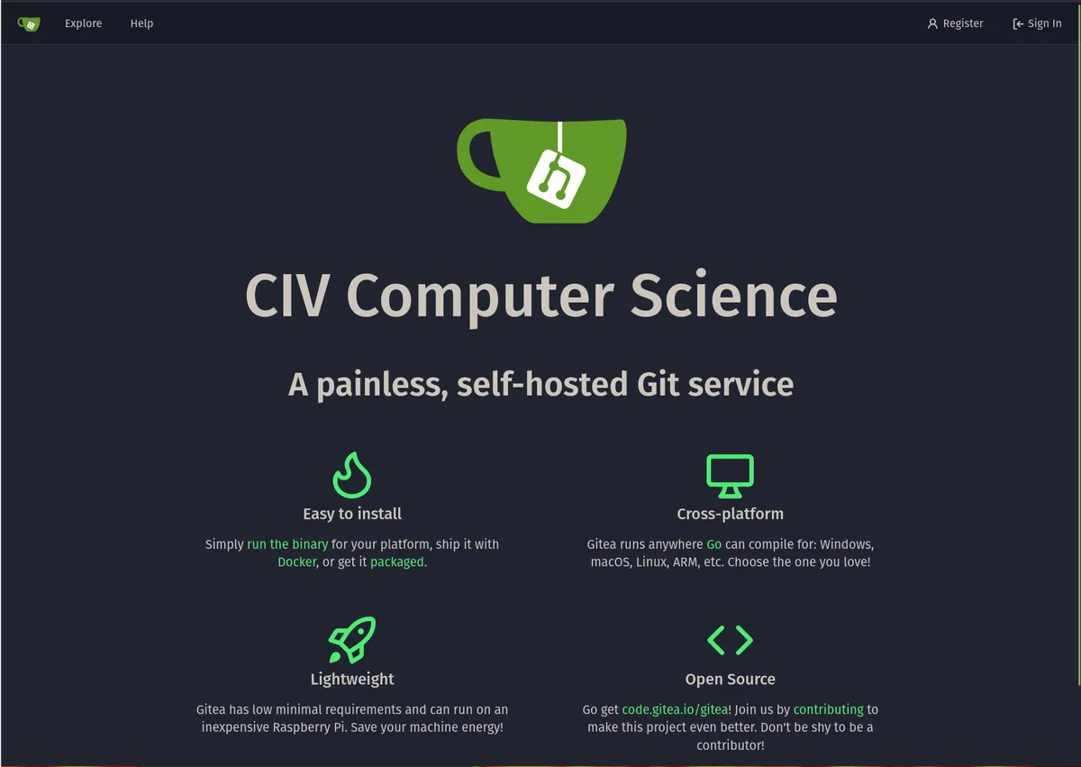 Locally host your own code repositories with lightweight Gitea